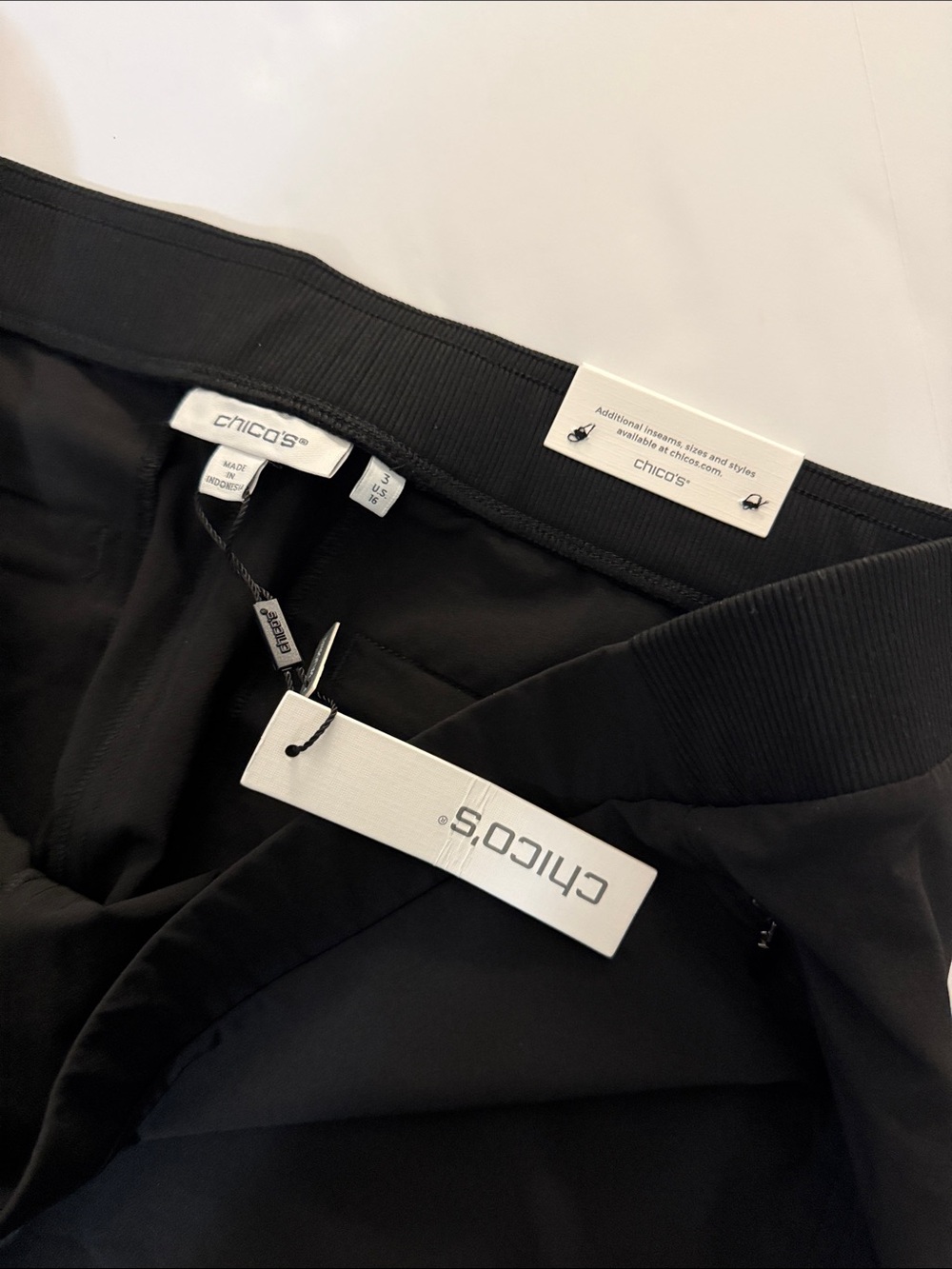 Black Stretch Active Pants - Picture 3 of 4